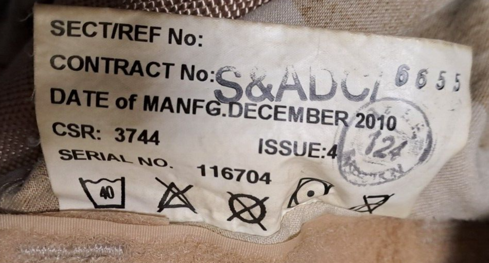 RARE Original RAF Desert DPM MK60 Life Preserver Armour Capable Vest Size 4