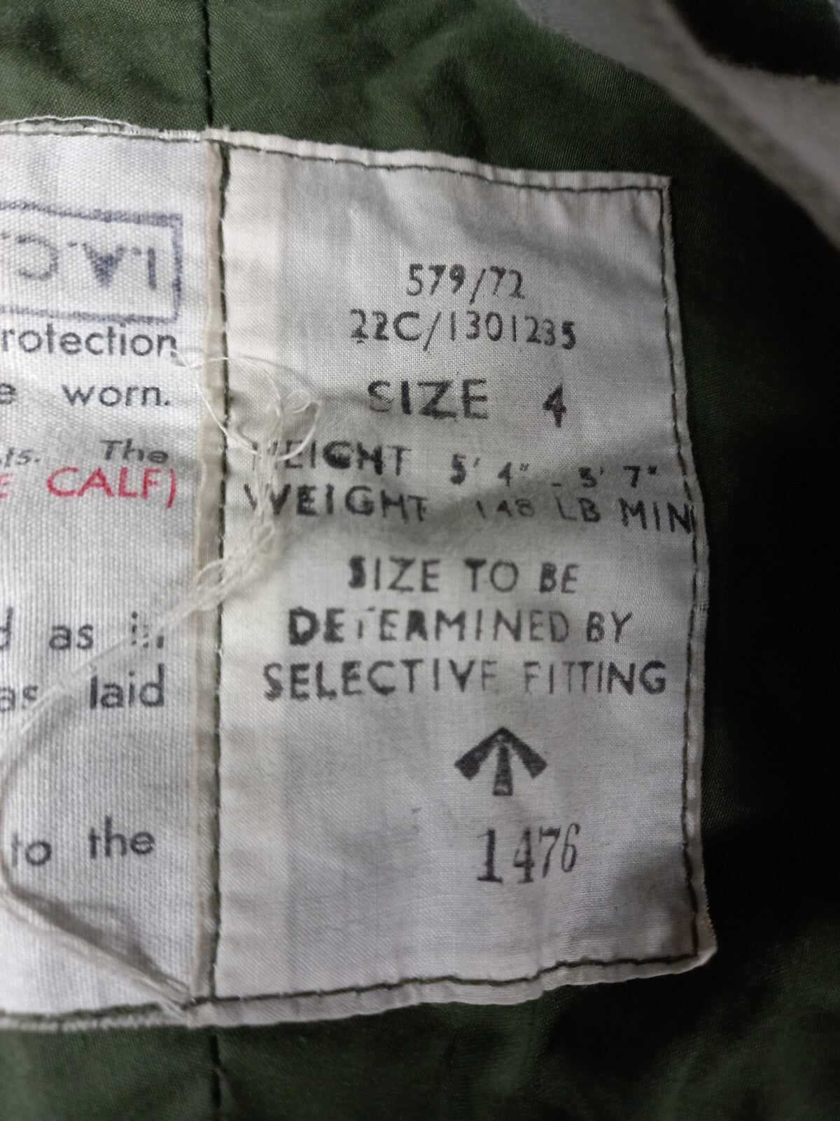 Original Vintage Issue Aircrew Jet Pilot Olive Green Cold Weather MK3 Trousers