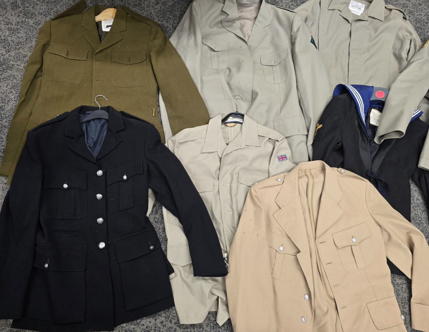 Huge Warehouse Clearout Joblot Vintage Military Uniform Trousers, Tunics, Shirts