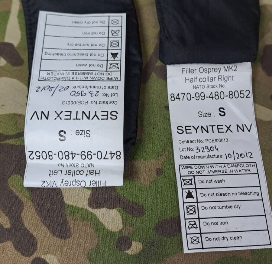 Genuine Army Military Surplus MK2 Osprey Half Collar Filler Plates Black Set