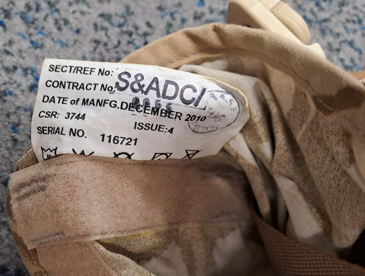 RARE Original RAF Desert DPM MK60 Life Preserver Armour Capable Vest Size 4