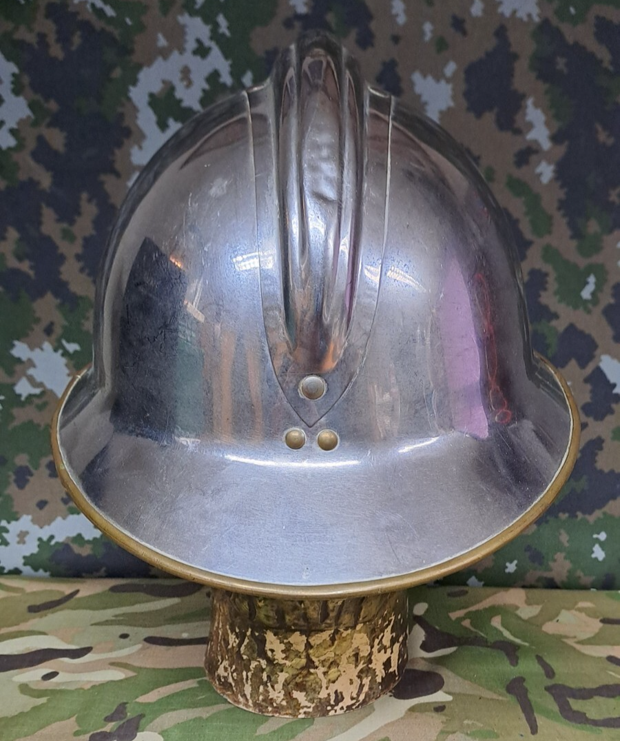 Original Antique FRENCH SAPEURS POMPIERS FIREMAN’S HELMET Vendee Fire Service