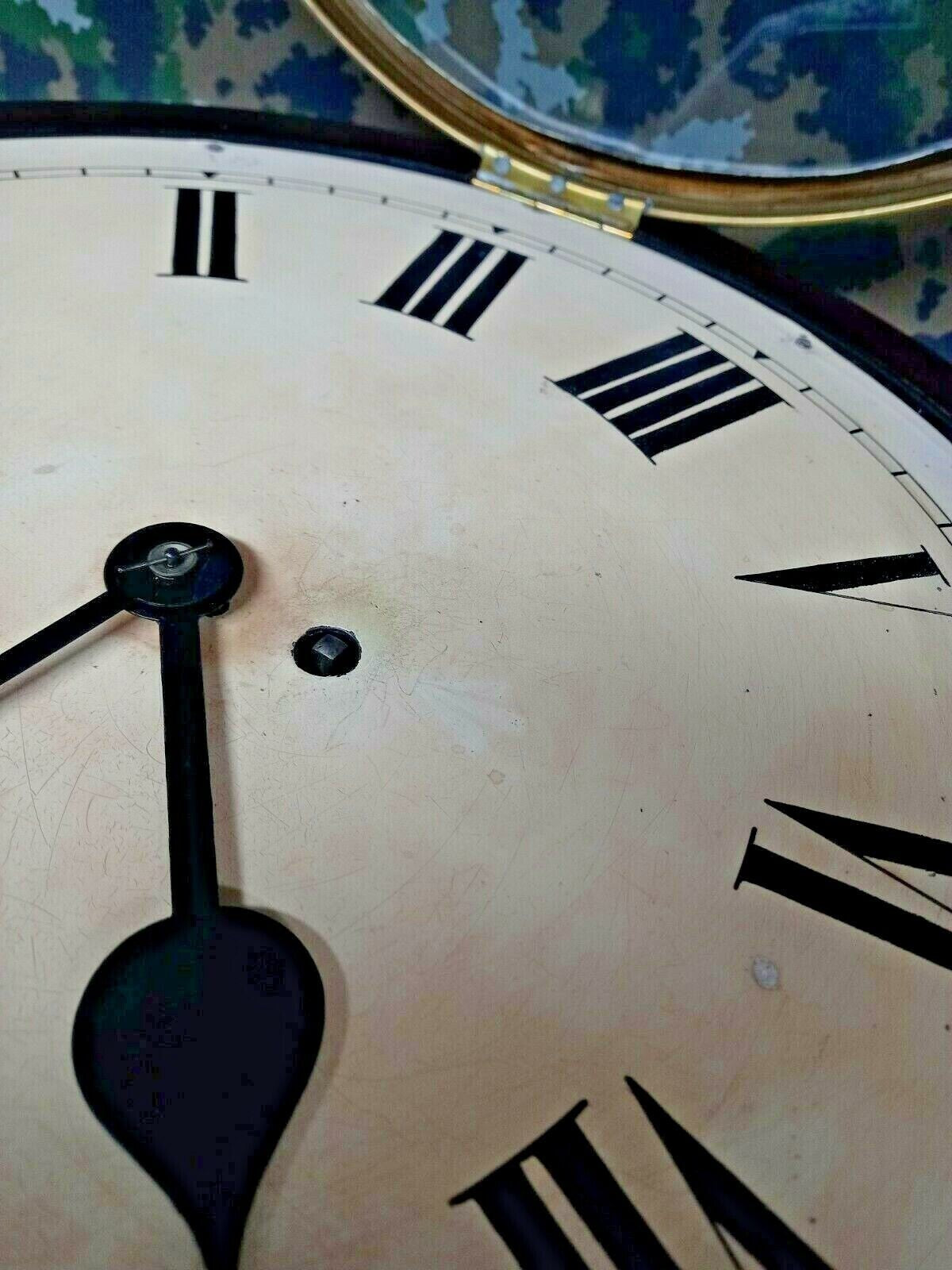 Rare British Army Military Smiths Early Type White Dial Wooden Wall Clock