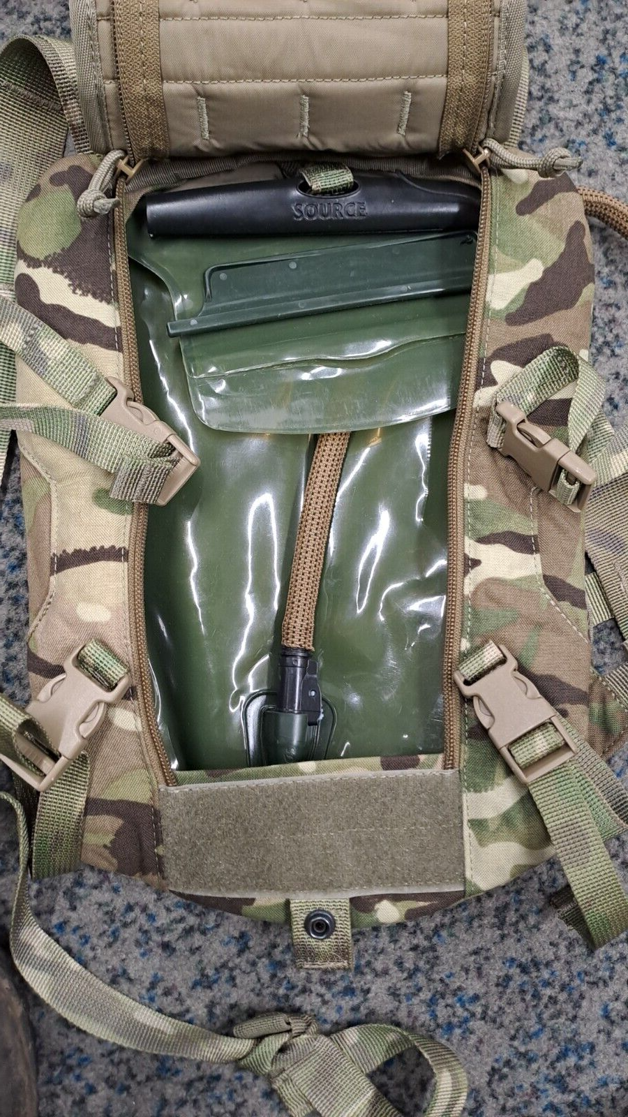 British Army Military Rider Virtus 3L Hydration Pack MTP Camouflage MOLLE
