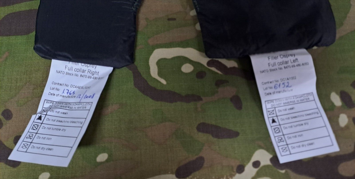 Genuine Army Military Surplus MK2 Osprey Full Collar Filler Plates Black Set