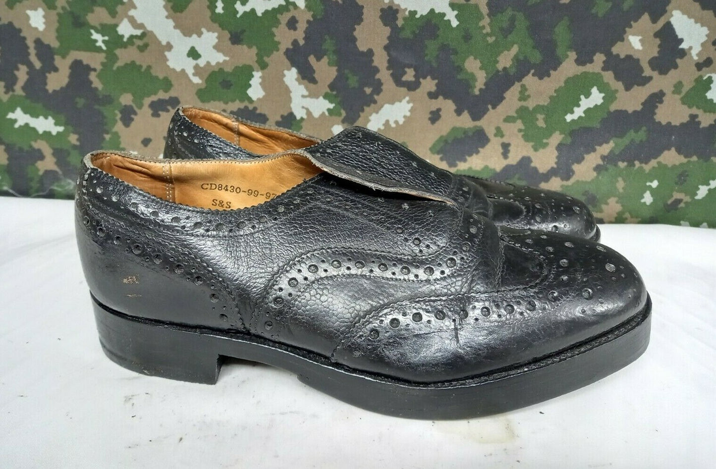 British Army Highland Issue Service Leather Dress Shoes Brogues / Blakeys - 6 M