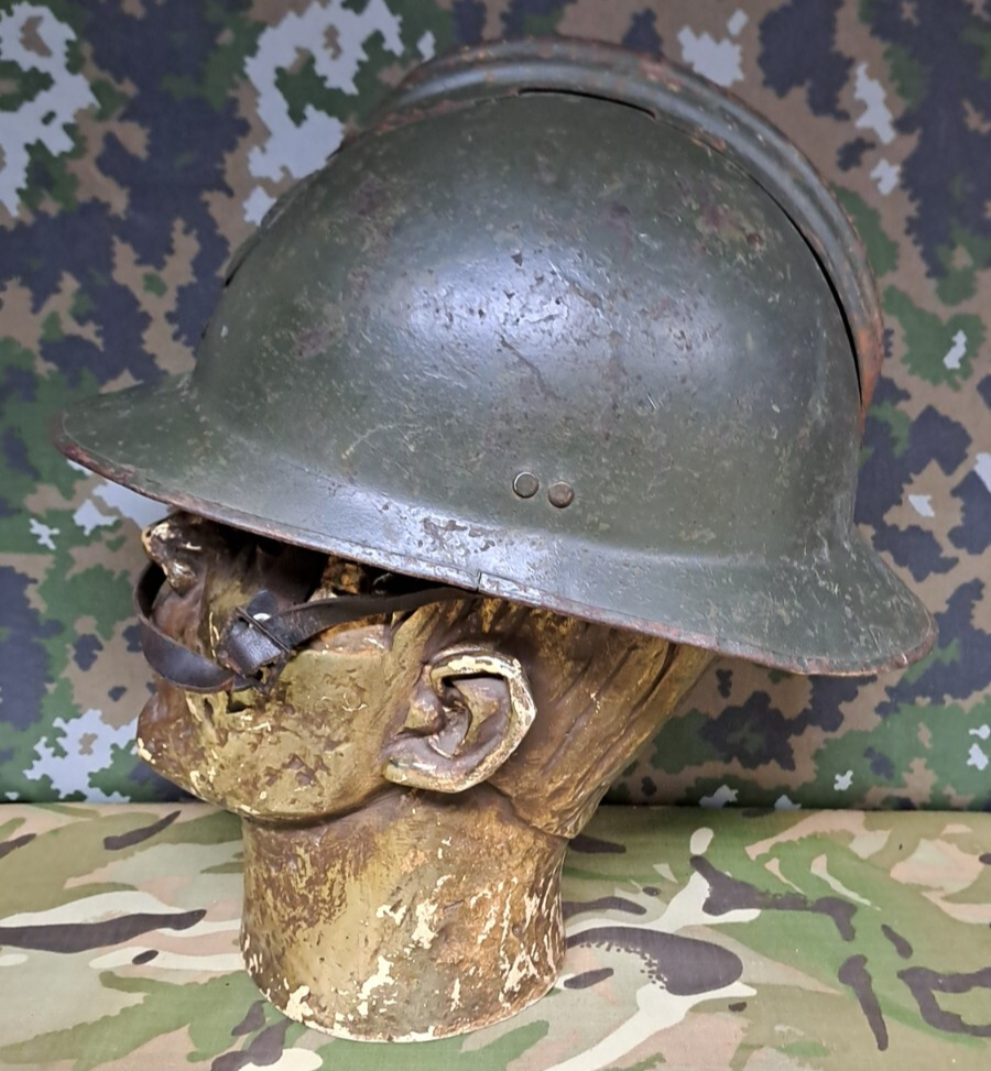 Original WW2 French Army M1926 Model Adrian Helmet - Complete with Liner & Strap