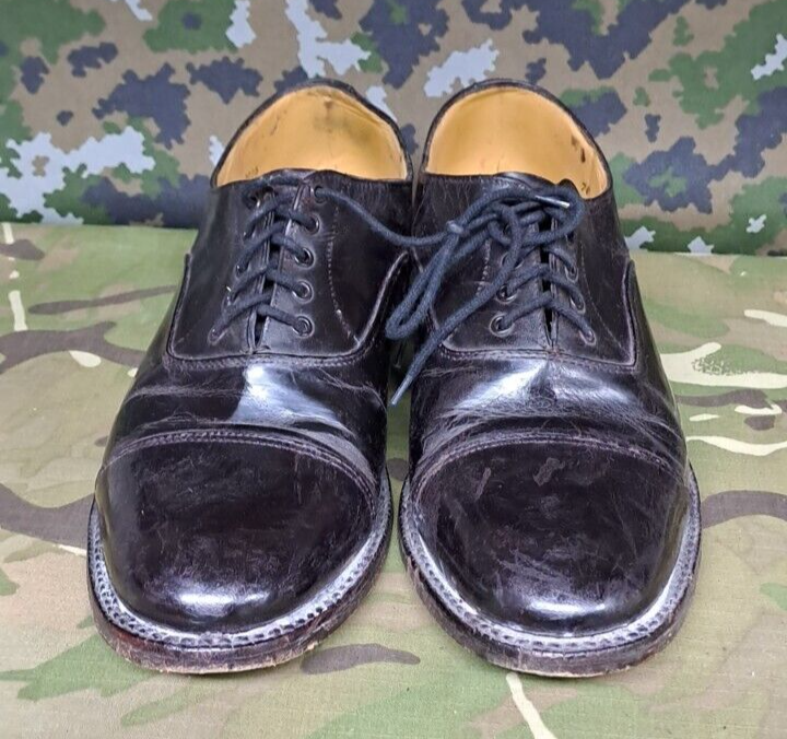 Men's British Army Military Surplus Officer's Tapped Brown Parade Dress Shoes 7