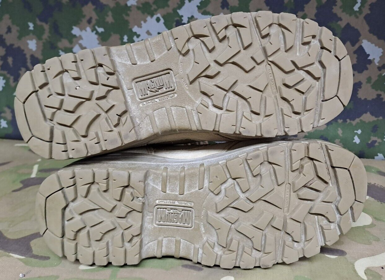 Desert Magnum Army Combat Sand Boots Genuine British Military Surplus - 5 L