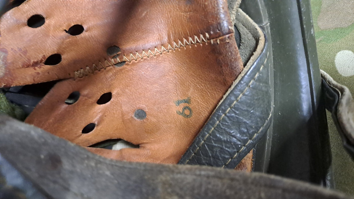 Rare Belgian Army Military Para Commando M71 Parachutist Airborne Helmet