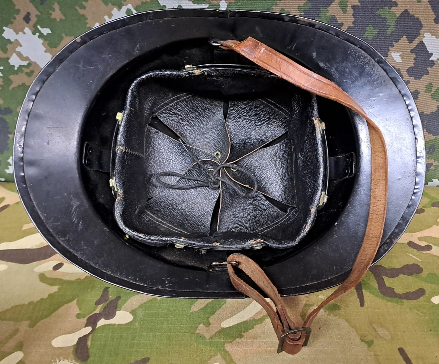 Original Belgian WWII Civilian Defense German Occupation Adrian M1926 Helmet