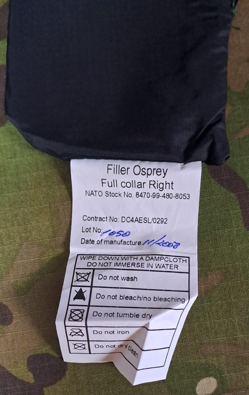 Genuine Army Military Surplus MK2 Osprey Full Collar Filler Plates Black Set