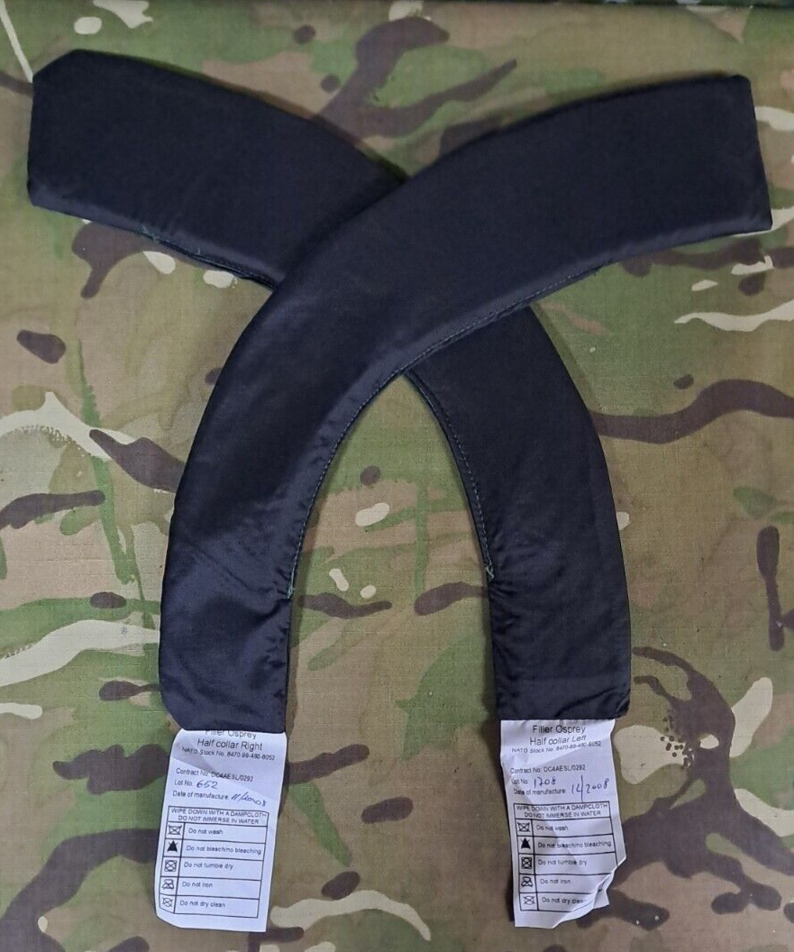 Genuine Army Military Surplus MK2 Osprey Half Collar Filler Plates Black Set