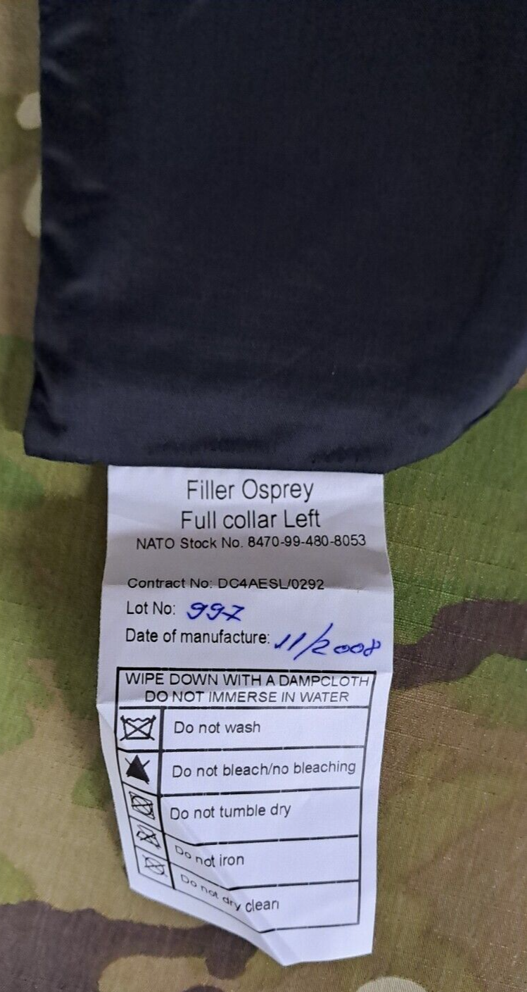 Genuine Army Military Surplus MK2 Osprey Full Collar Filler Plates Black Set
