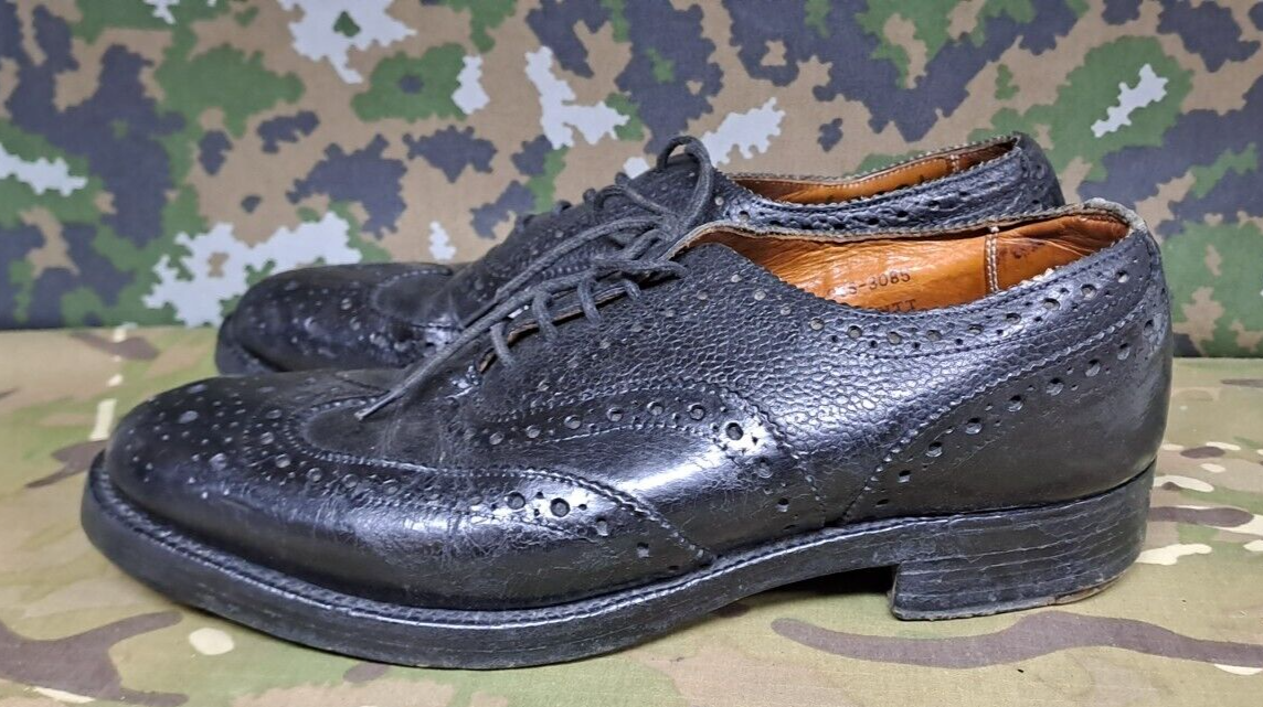Genuine British Army Military Highland Issue Service Dress Shoes Brogues - 7 S