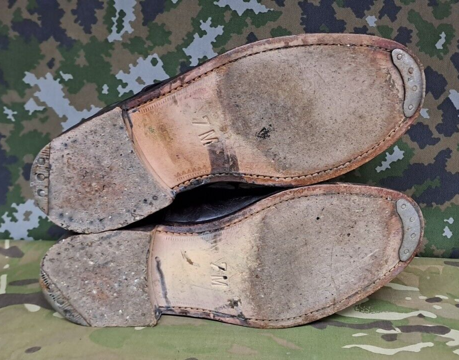 Men's British Army Military Surplus Officer's Tapped Brown Parade Dress Shoes 7