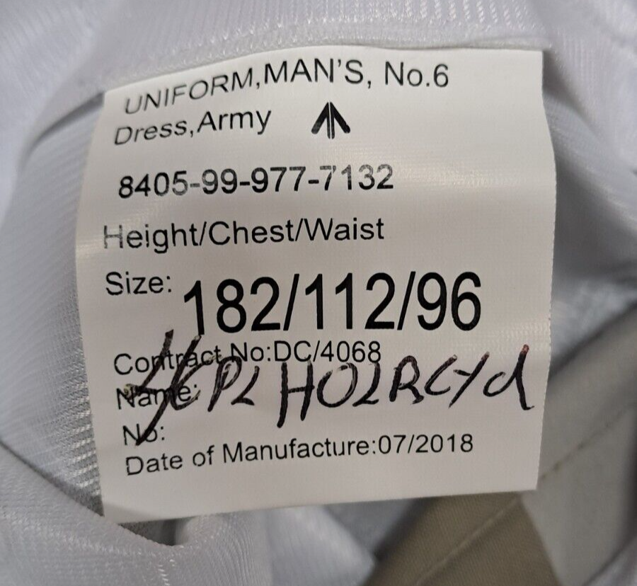 Tropical Stone Trousers British Army Temperate Safari Dress Uniform - 182/112