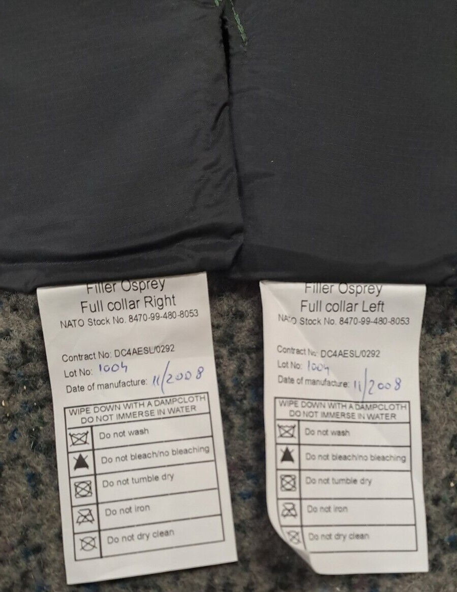 Genuine British Army Military SAS Full Collar MTP with Ballistic Filler Osprey