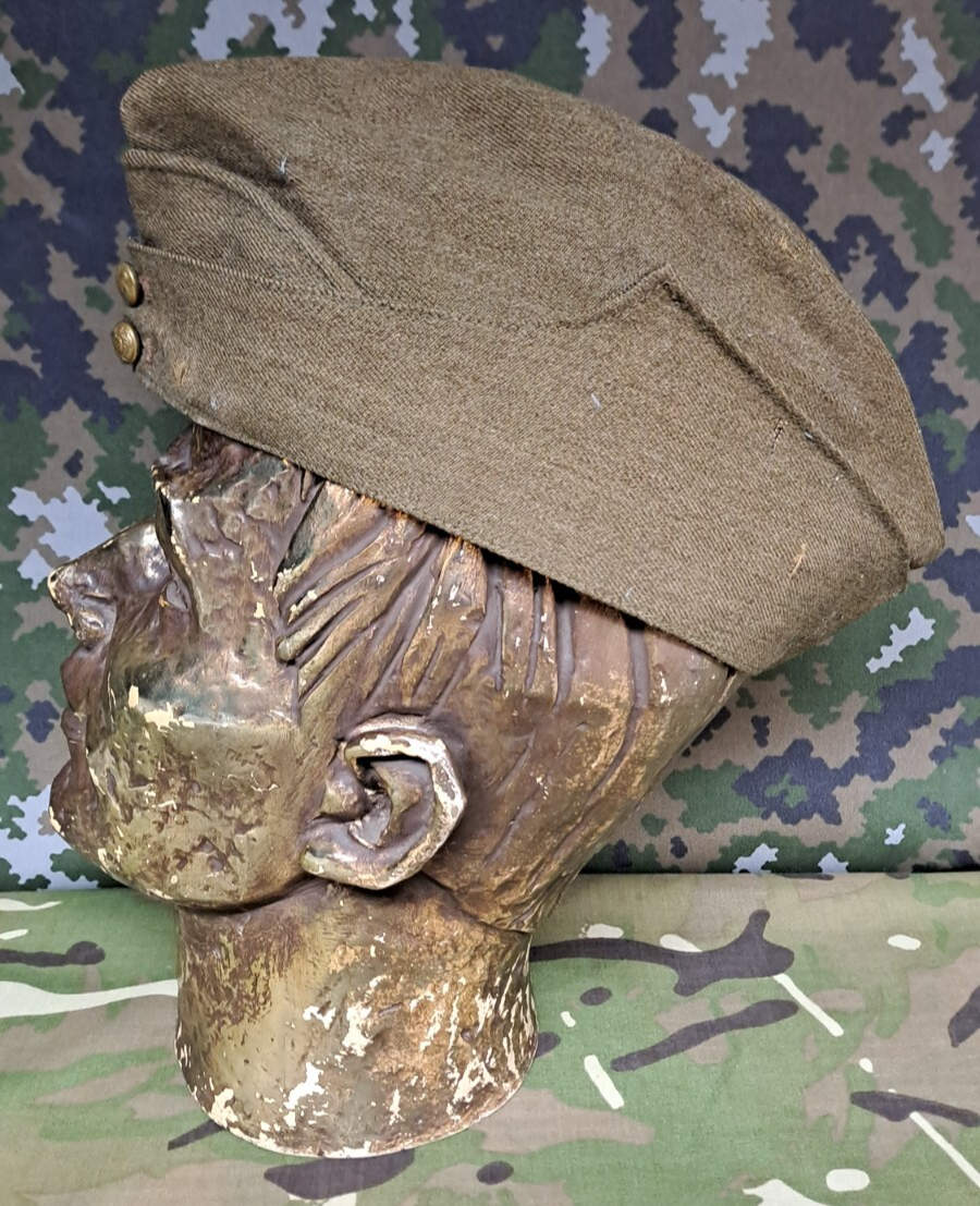 WW2 Dated 1939 British Army Military Forage Side Cap Rego Clothiers 6 - 7/8