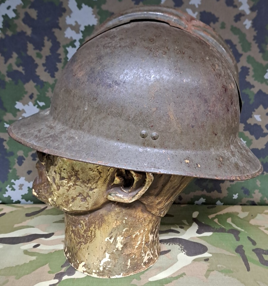 Original WW2 French Army Military M1926 Model Adrian Helmet Shell World War Two