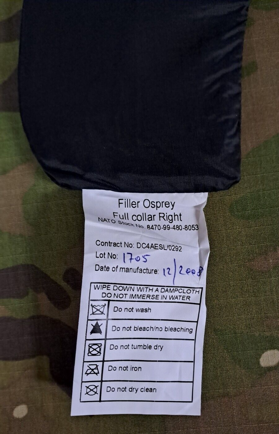Genuine Army Military Surplus MK2 Osprey Full Collar Filler Plates Black Set