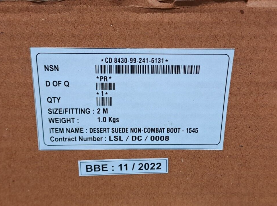 NEW British Army Military Surplus Desert Nubuck Suede DMS Sole Combat Boot - 2 M