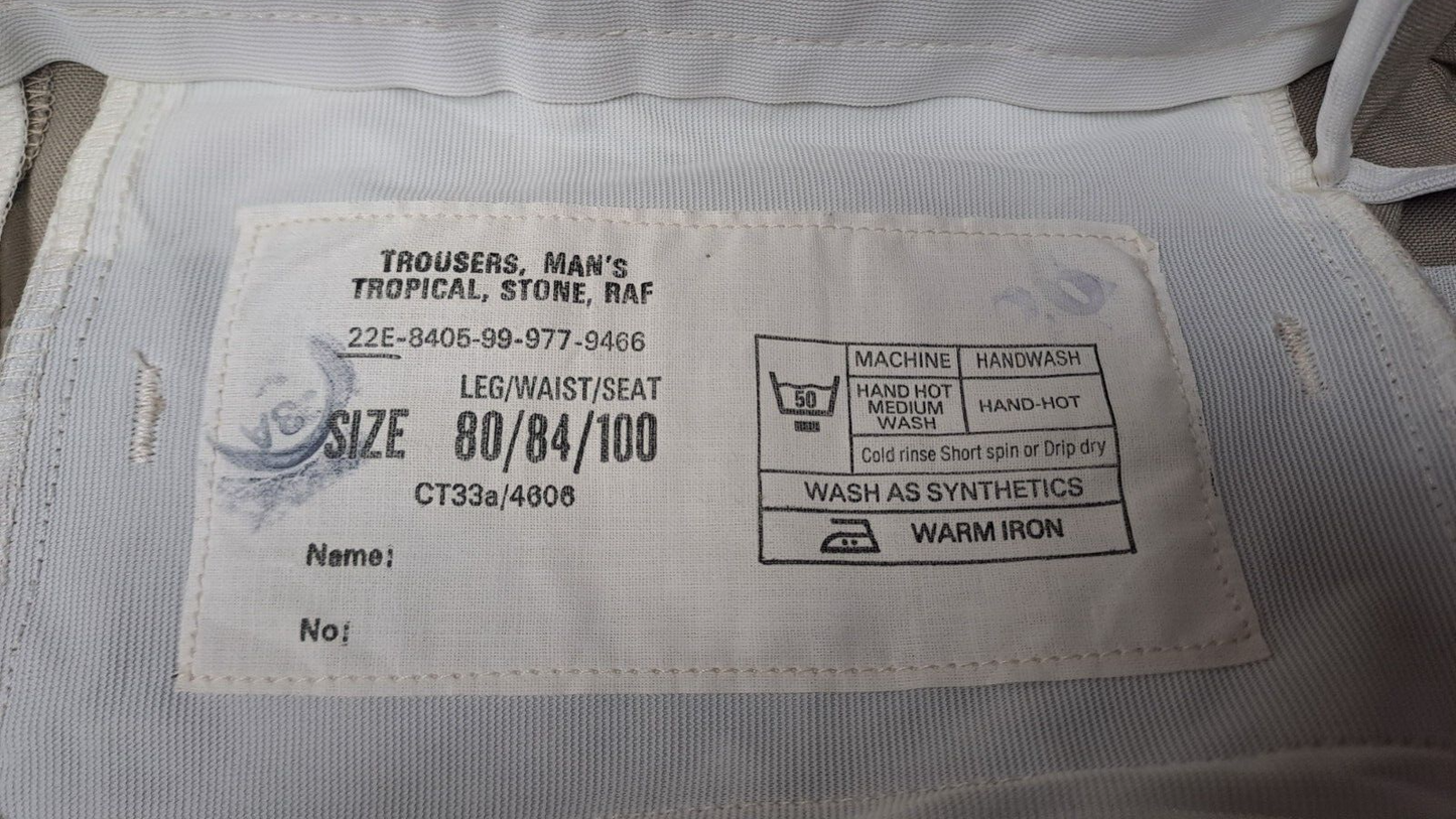 Tropical Stone Trousers British Army Temperate Safari Dress Uniform 80/84