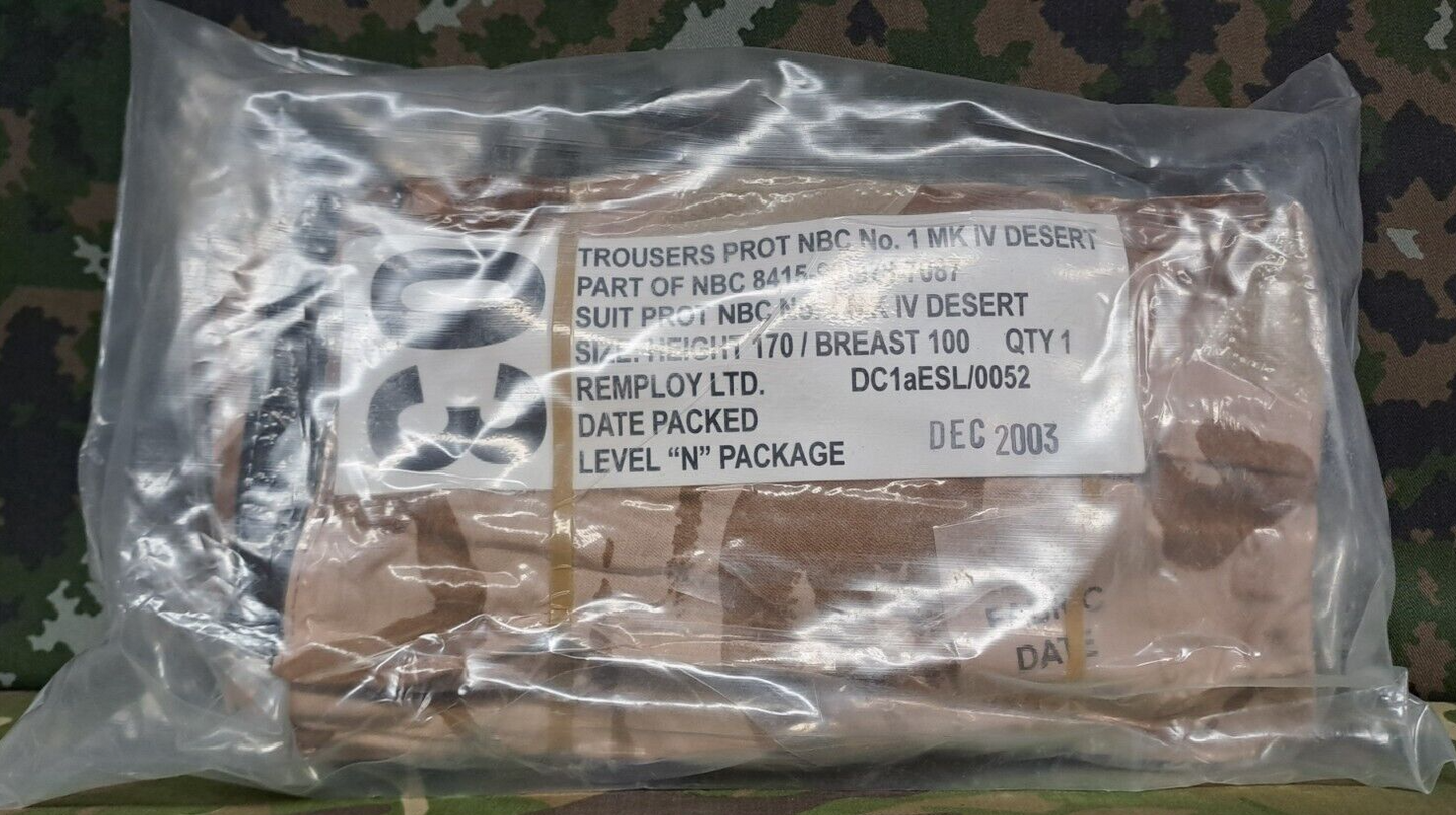 NEW Genuine British Army SAS NBC Protective Desert DPM MK4A Trousers - 170/100