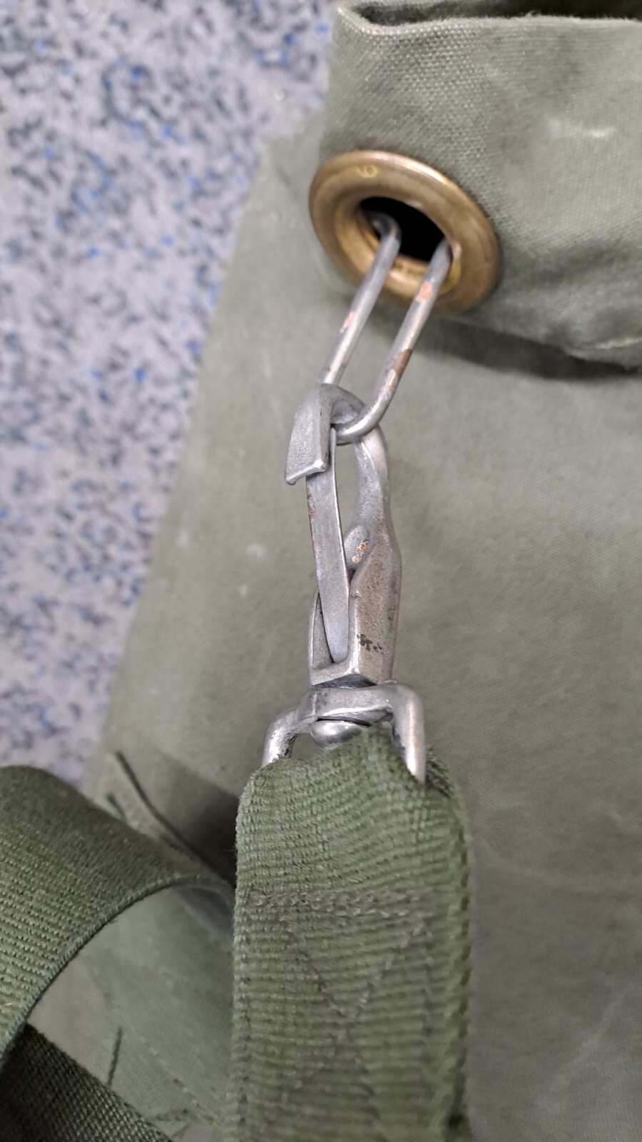Genuine British Army Military Green Canvas Kitbag / Duffle Bag / Seasack