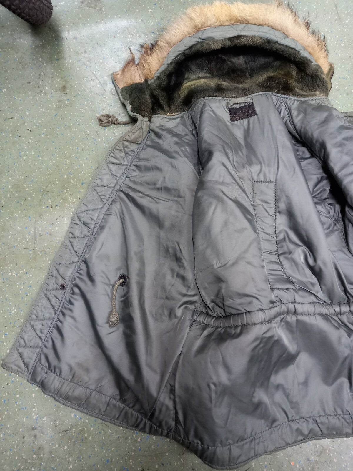 Rare Original Military BUZZ RICKSON'S N-3B Bomber Flight Jacket Sage green