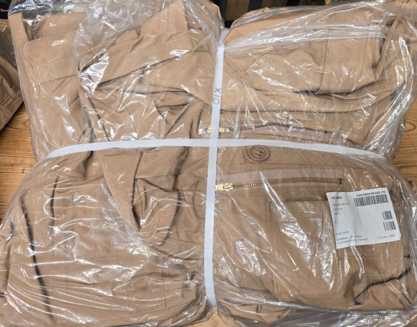 New 200/120 AFV Crewman Fire Retardant Coveralls Khaki Beige Desert Zipped x 2