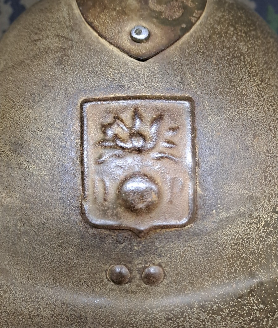 Original WW2 French Army Military M1926 Model Adrian Helmet Shell World War Two