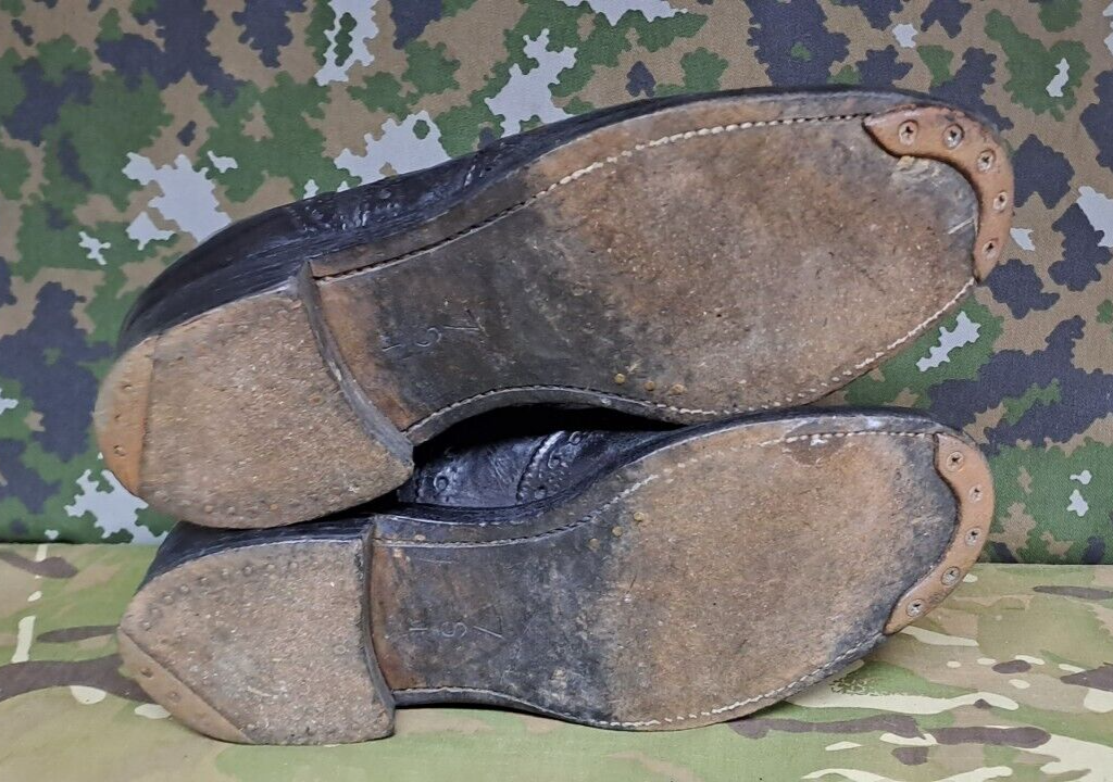 Genuine British Army Military Highland Issue Service Dress Shoes Brogues - 7 S
