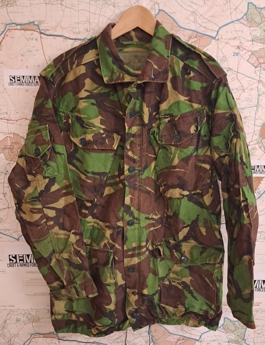 VINTAGE COLD WAR ERA BRITISH ARMY MILITARY DPM CAMO COMBAT SMOCK JACKET 180/104