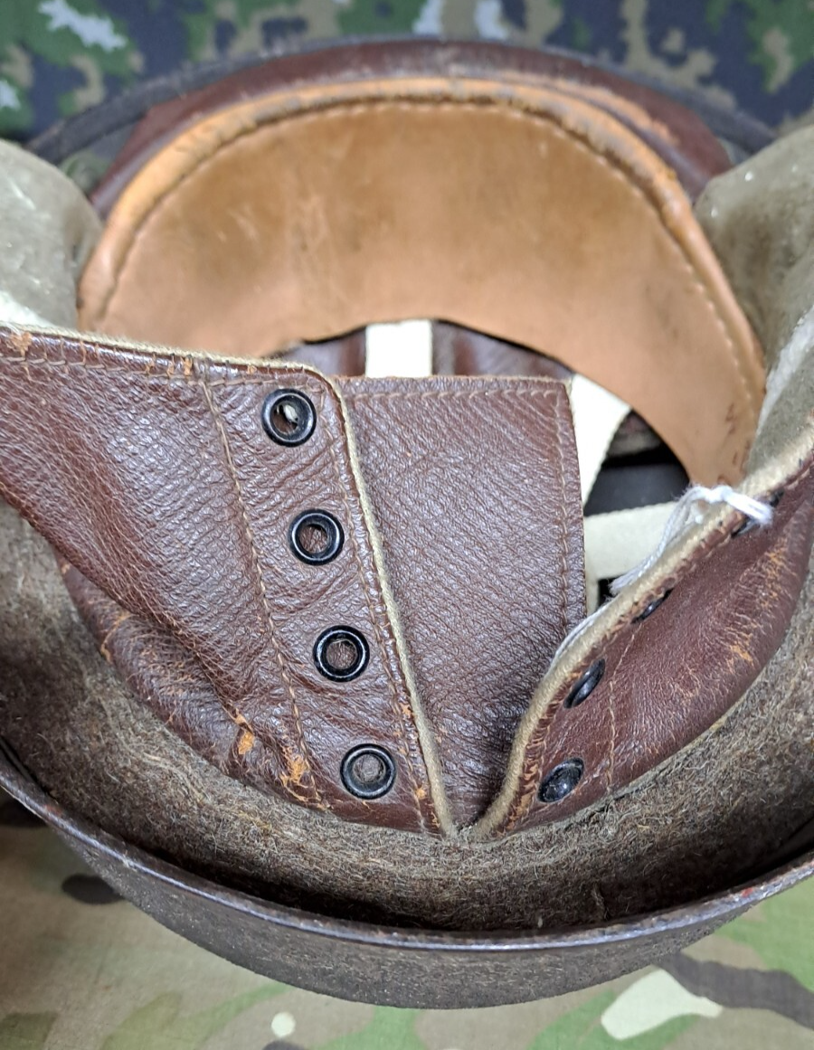 Rare WW2 British Army Military Dispatch Rider Helmet dated 1944 - Size - 6 1/2