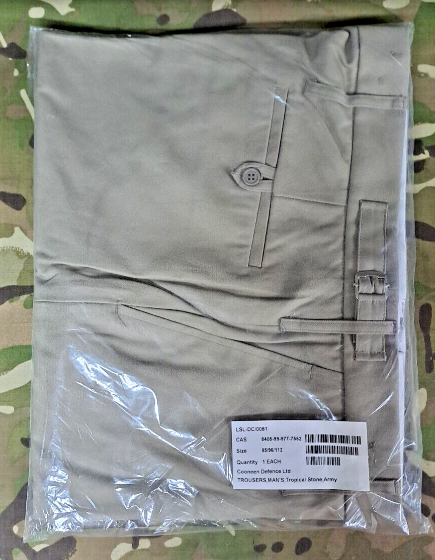 New Tropical Stone Trousers British Army Temperate Safari Dress Uniform 85/96