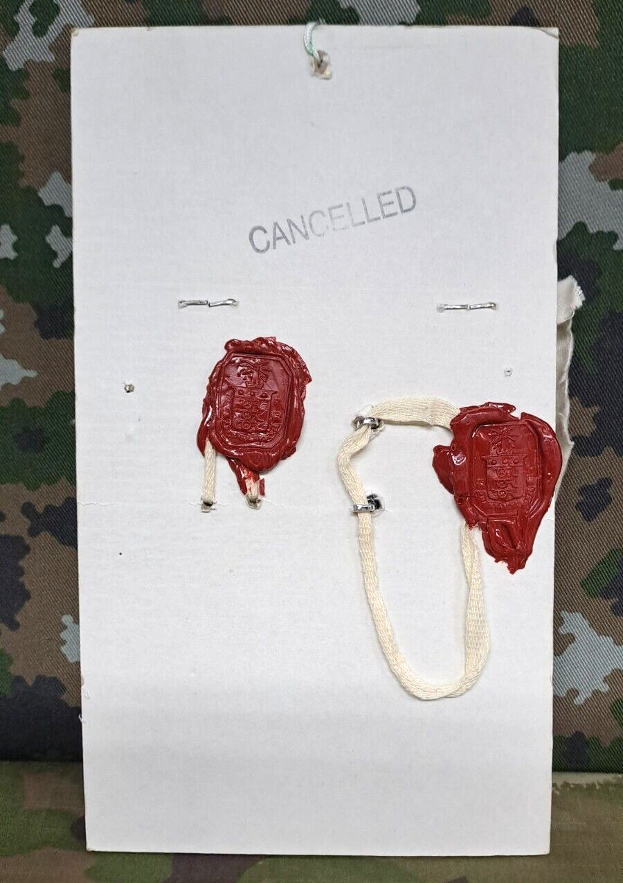 Genuine Vintage British Army Inspectorate of Stores Metal Badge Sample Card 1966