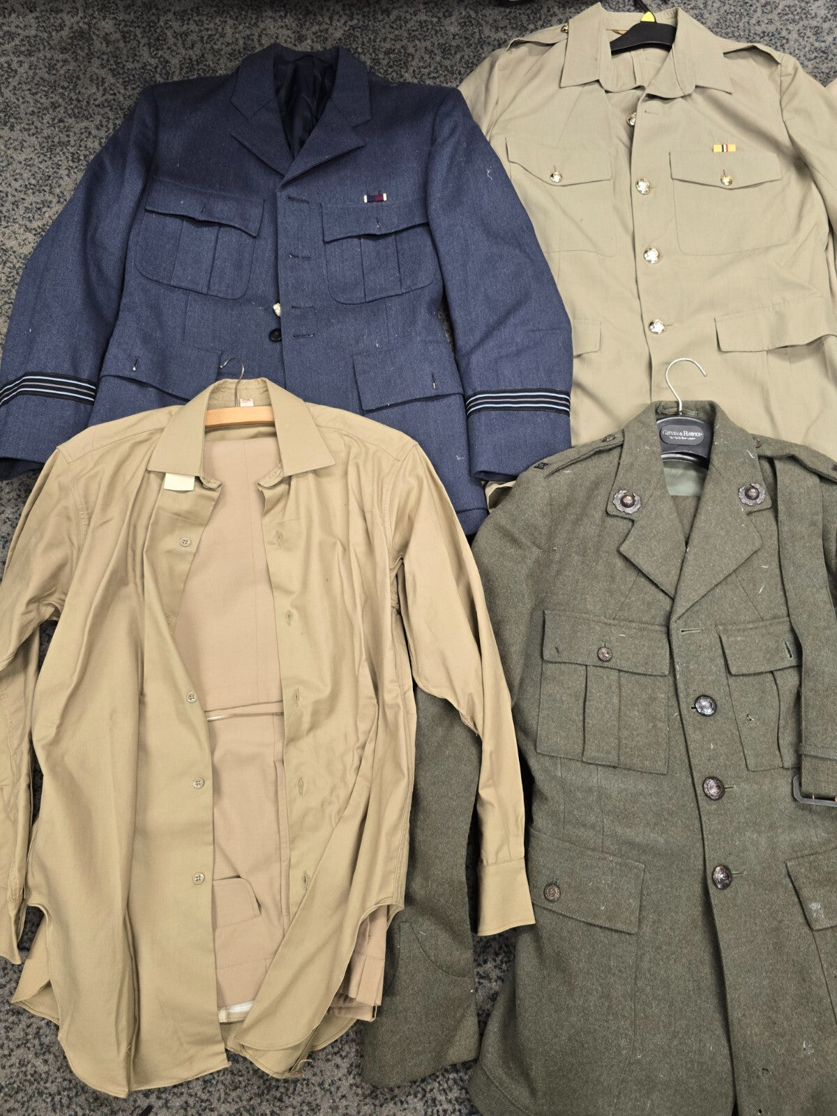 Huge Warehouse Clearout Joblot Vintage Military Uniform Trousers, Tunics, Shirts