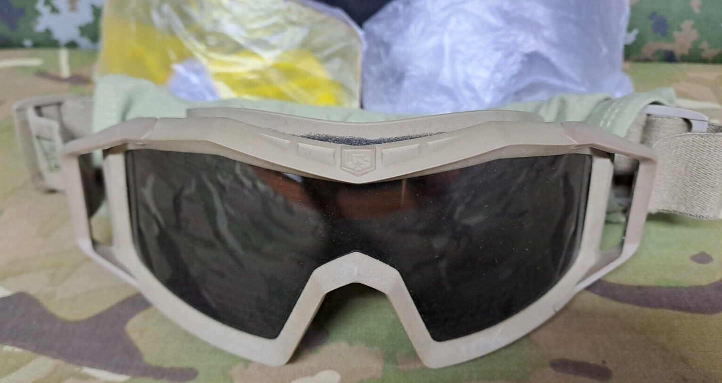 Genuine British Army SAS Surplus Revision Wolf Spider Military Goggles Glasses