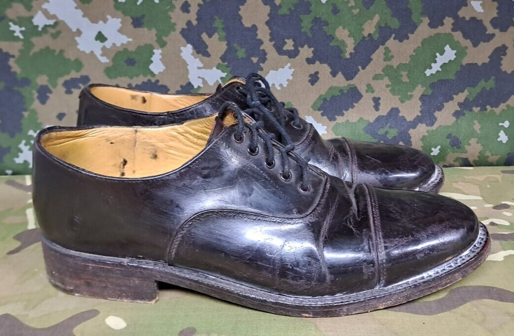 Men's British Army Military Surplus Officer's Tapped Brown Parade Dress Shoes 7