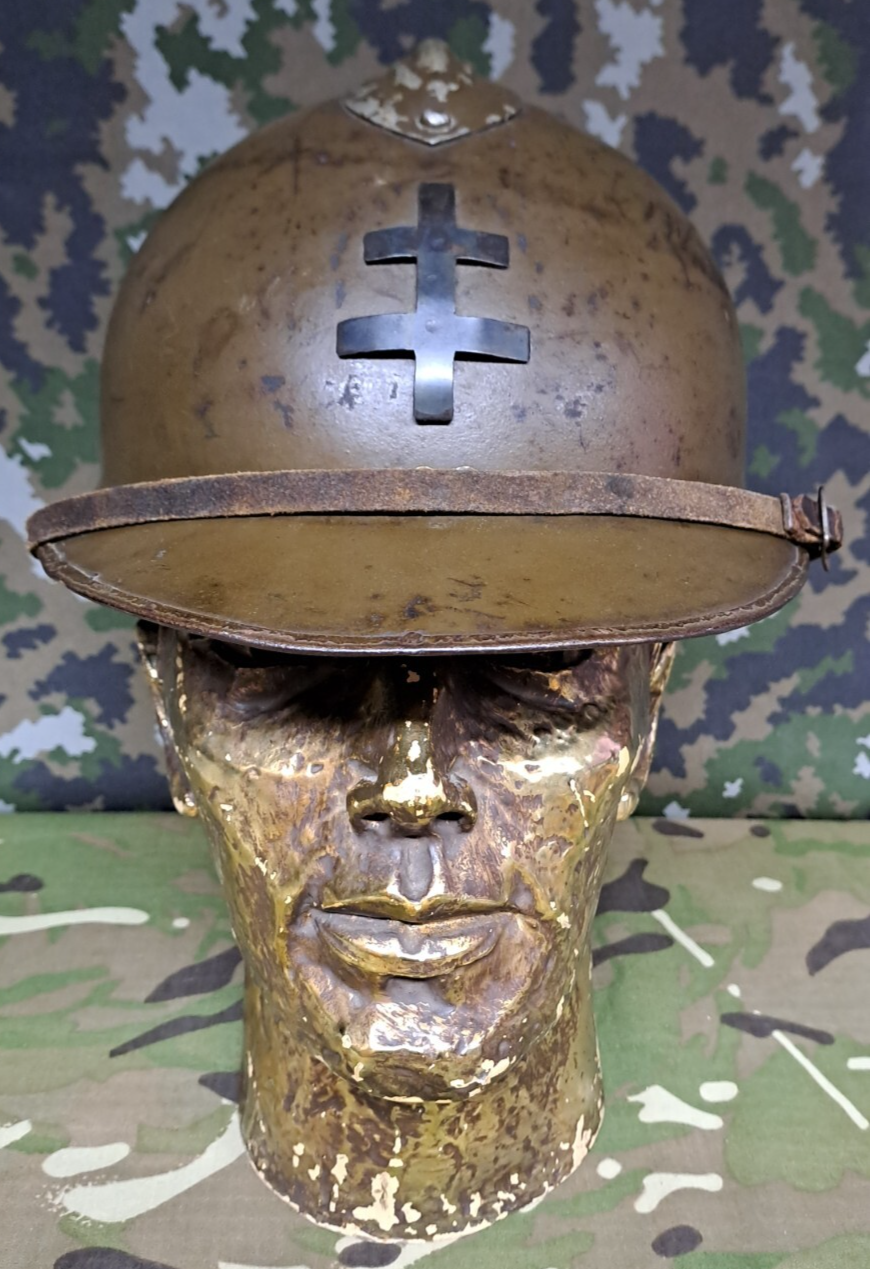 Original WW2 Free French Resistance Army Military M1926 Model Adrian Helmet