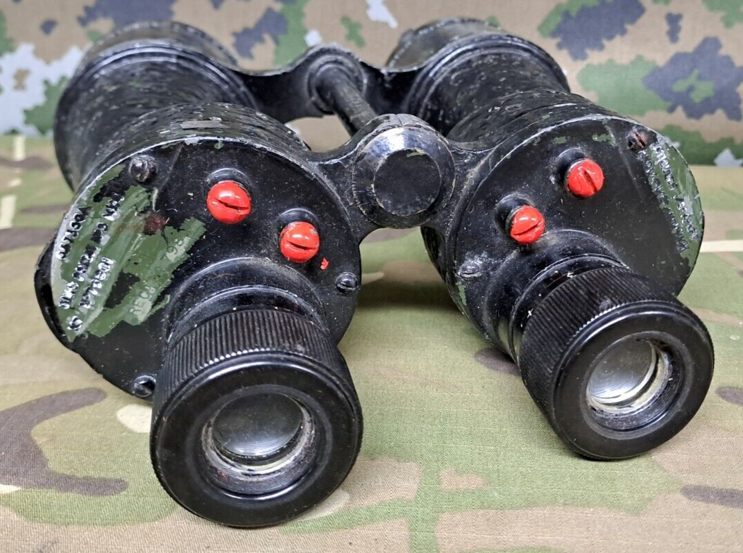 Antique Vintage Rare WW2 British Army Military Ross Binoculars Graticules