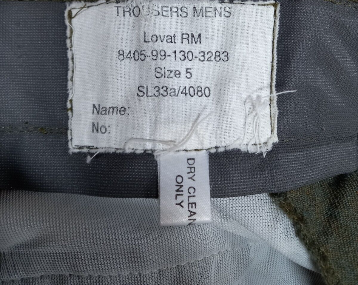 Genuine British Navy Royal Marines Lovat Uniform Dress Trousers Waist - 72 Cm