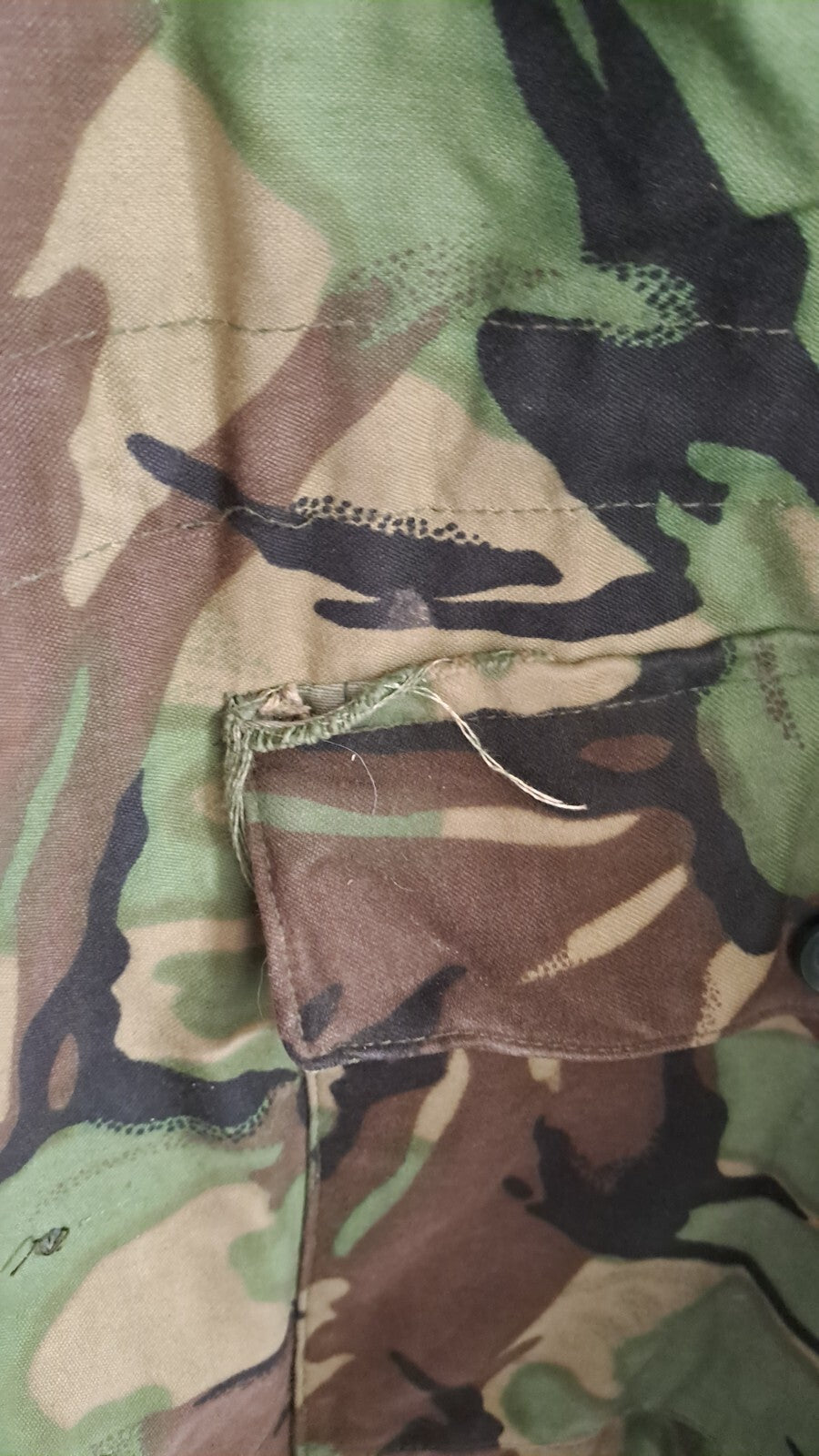 VINTAGE BRITISH ARMY MILITARY 1968 PAT DPM CAMO COMBAT SMOCK JACKET & HOOD - 3