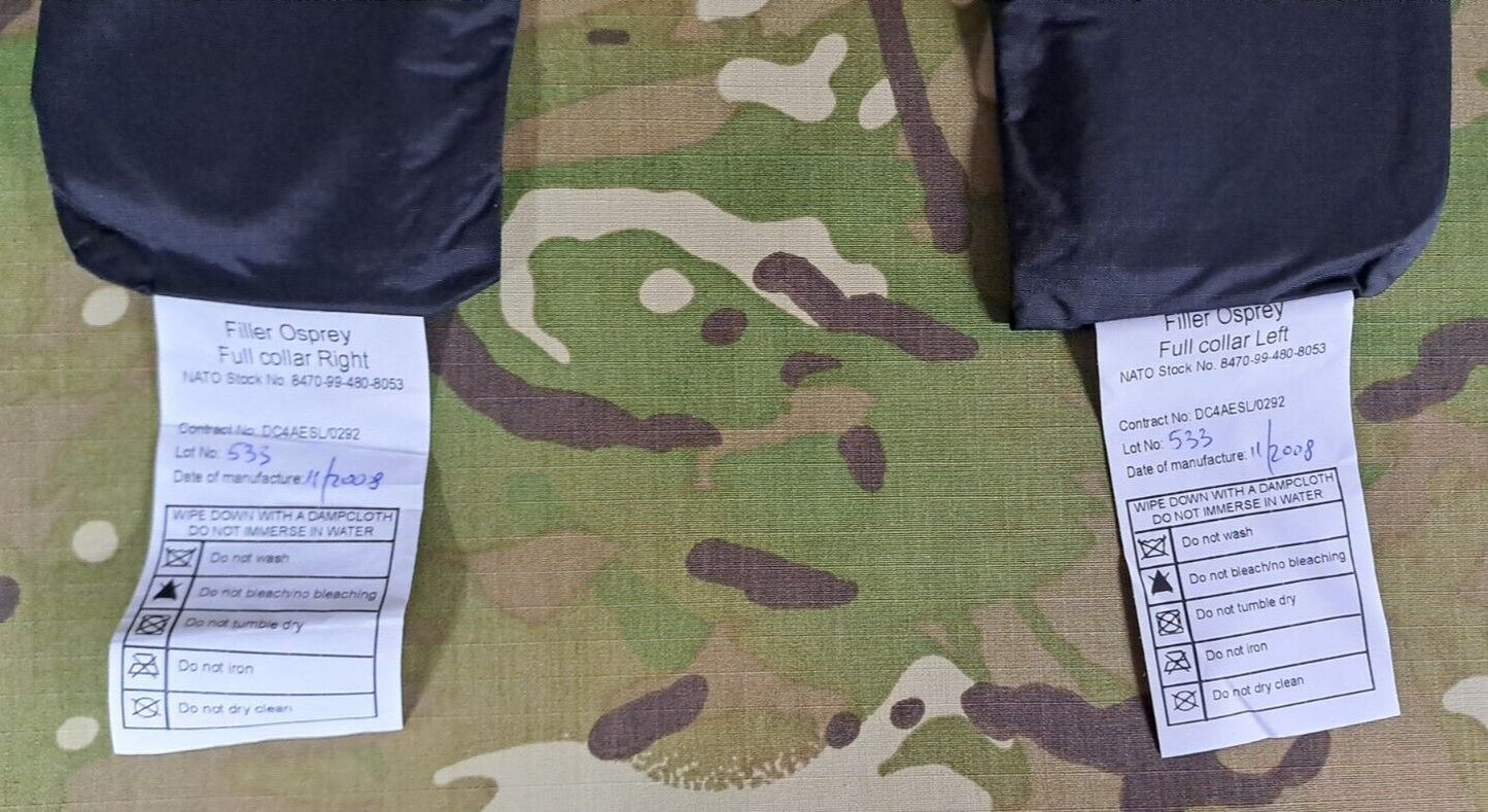 Genuine Army Military Surplus MK2 Osprey Full Collar Filler Plates Black Set