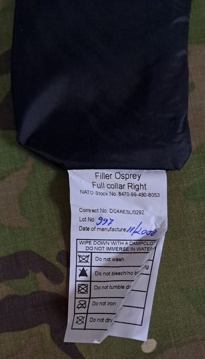 Genuine Army Military Surplus MK2 Osprey Full Collar Filler Plates Black Set