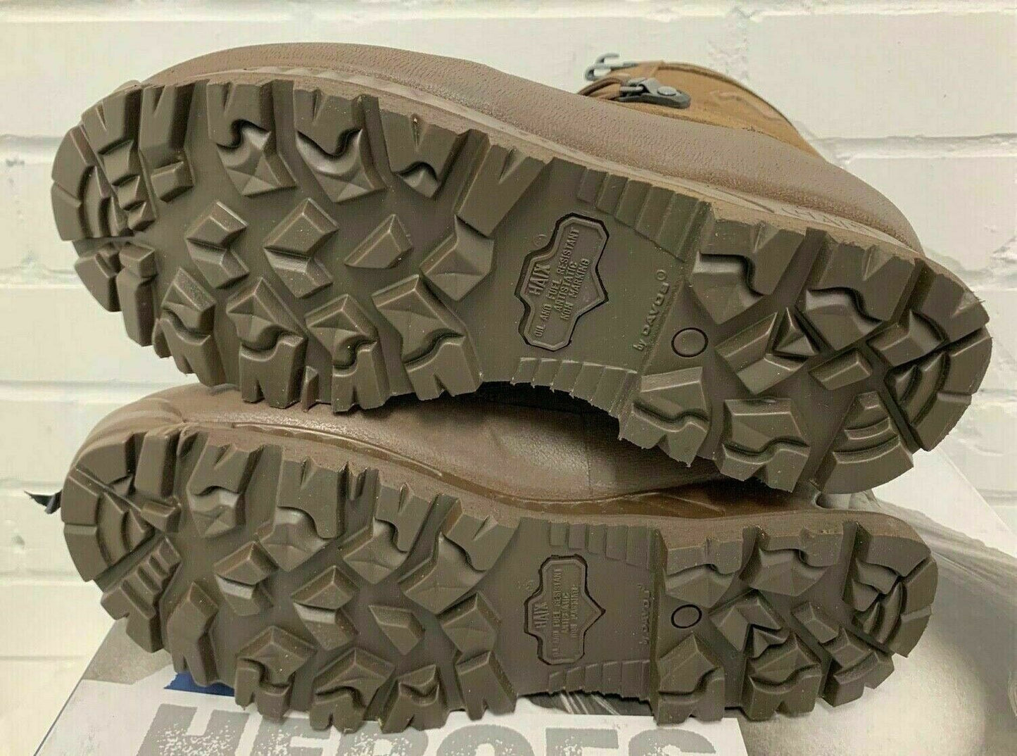 NEW BRITISH ARMY WOMENS HAIX BROWN LEATHER HIGH LIABILITY DESERT BOOTS - 5 M