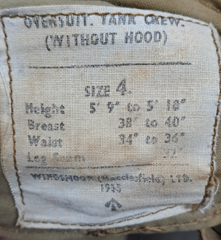 Rare Original 1955 Dated British Army Military Winter Tank Suit Zoot Suit - 4
