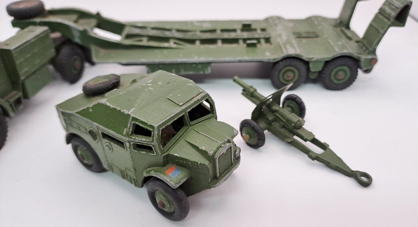Rare Dinky Toys Thornycroft Antar Truck Artillery Tractor Field Gun Set Bundle