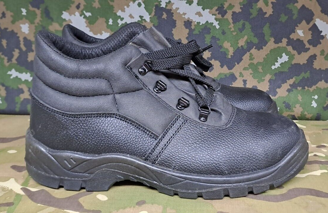 NEW GENUINE BRITISH ARMY MILITARY ISSUE SURPLUS BLACK SAFETY CHUKKA BOOTS - 10